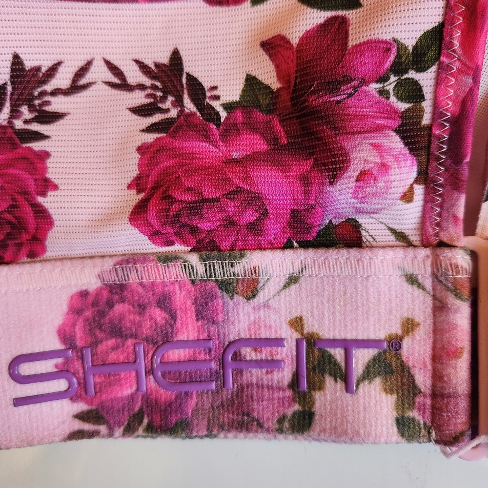 SHEFIT 3Luxe High Impact Floral Pink Women's Sports Bra L Or XL - Picture 15 of 16